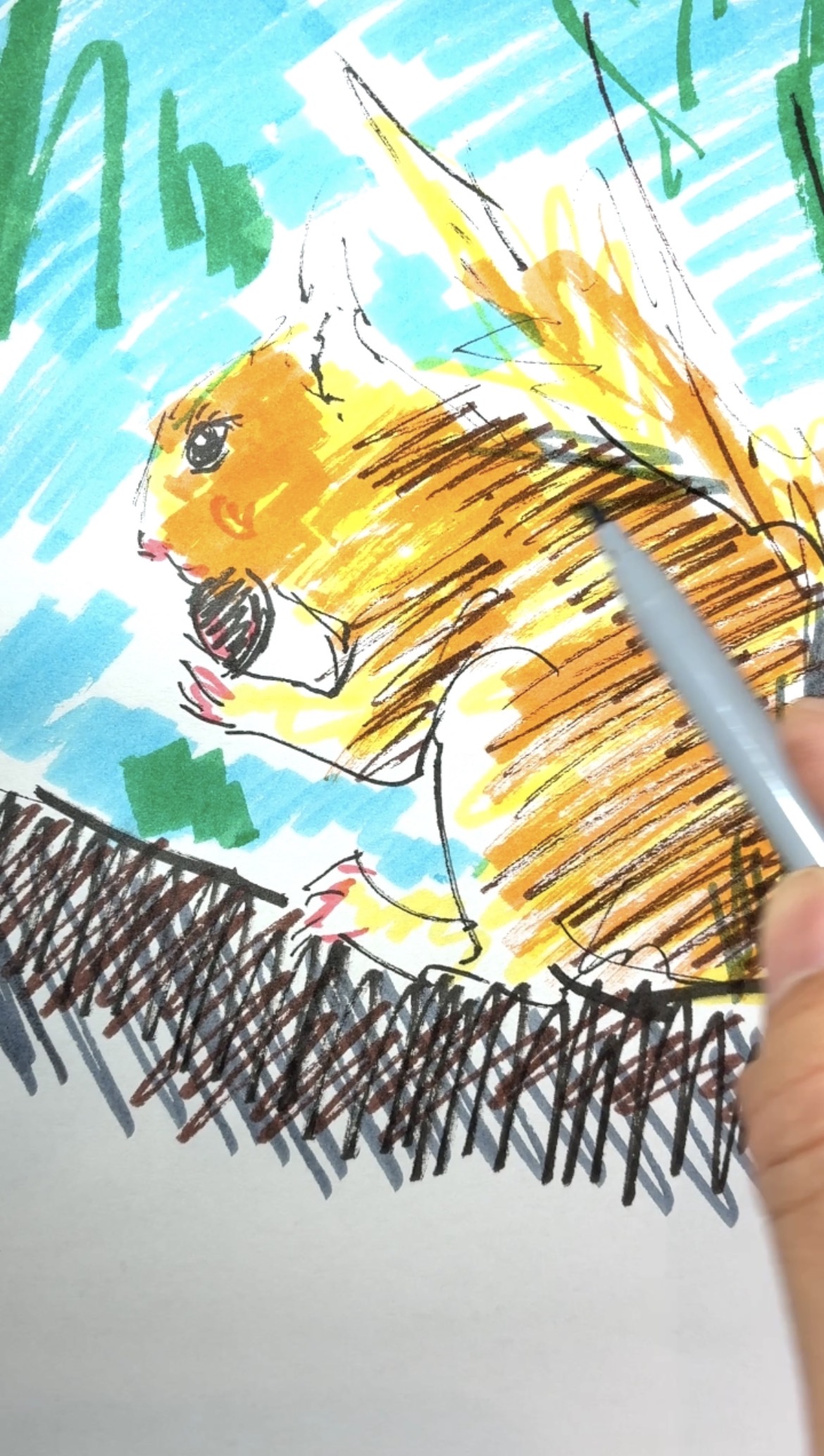 Drawing Hisamon artwork