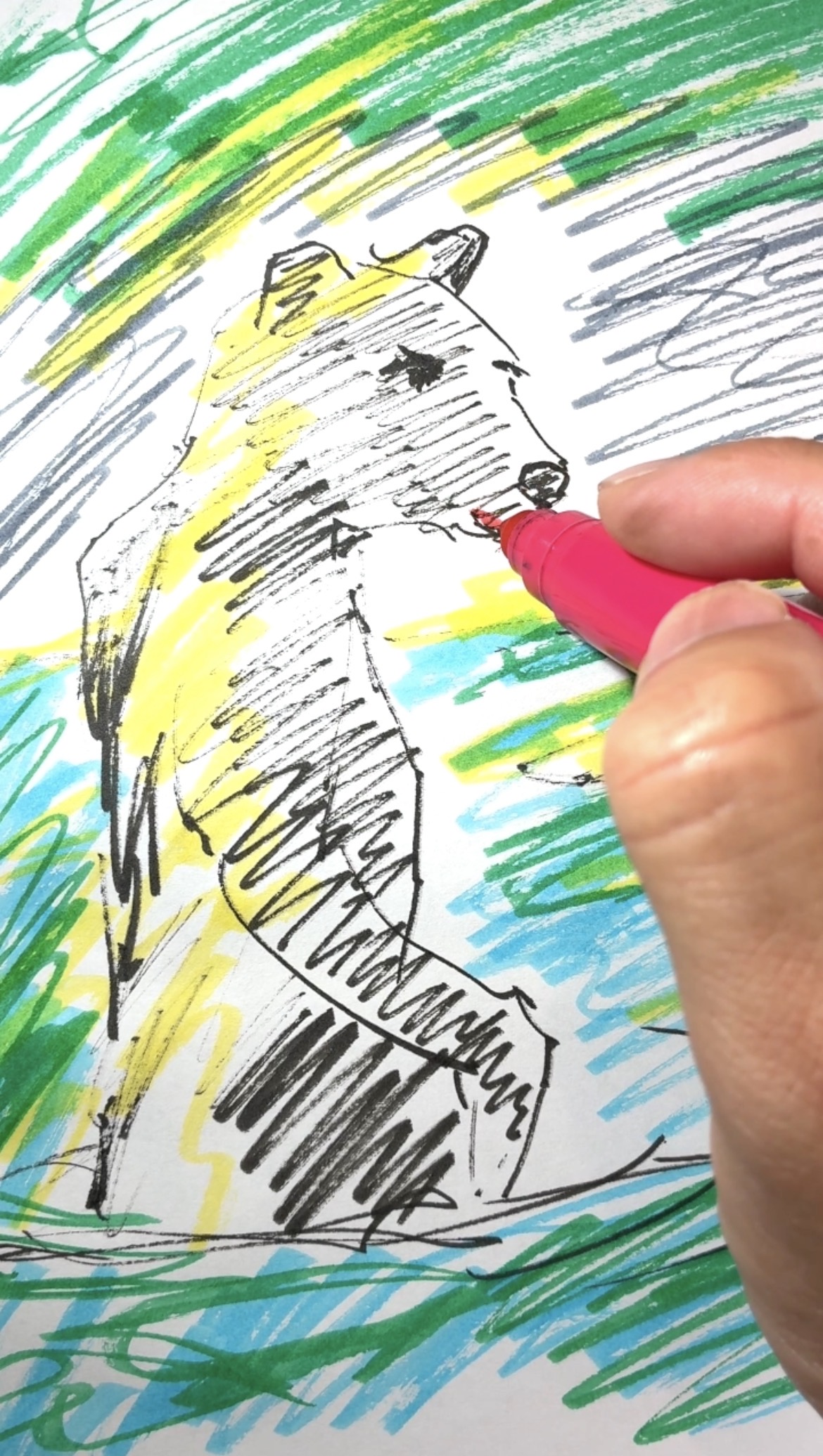 Drawing Hisamon artwork